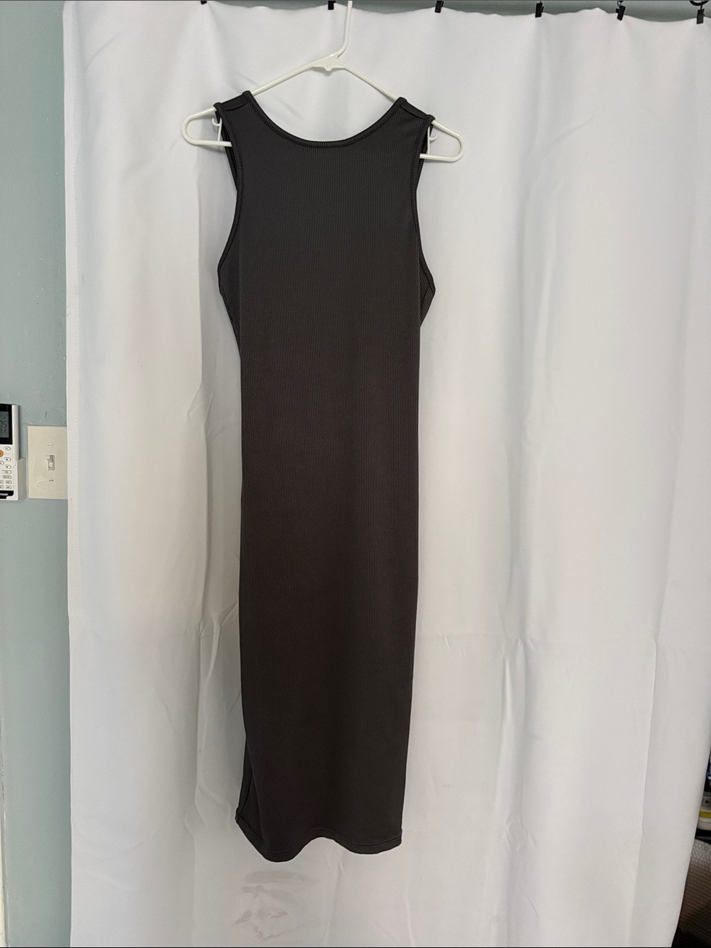 H&M grey ribbed Fitted dress size M